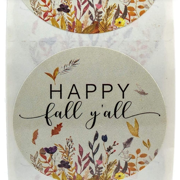 50 ct 1.5"" Happy fall y'all stickers. - Picture 10 of 13